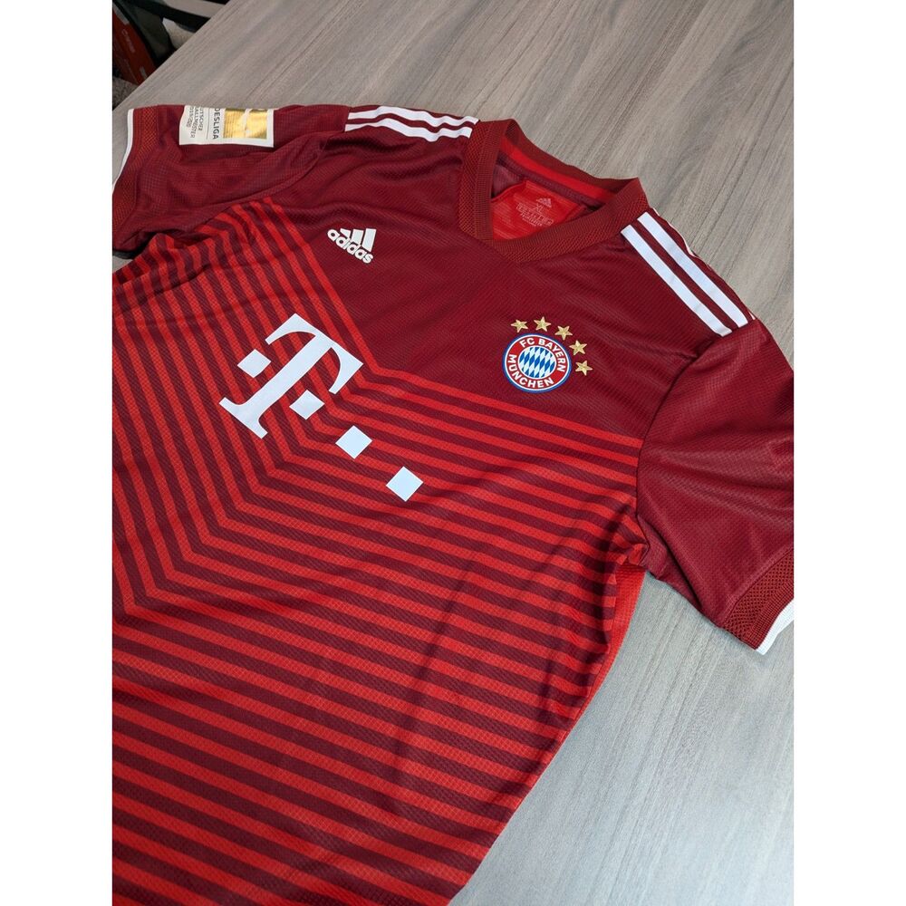 Adidas FC Bayern Munich Home Soccer Jersey #19 Alphonso Davies Men's Red XL